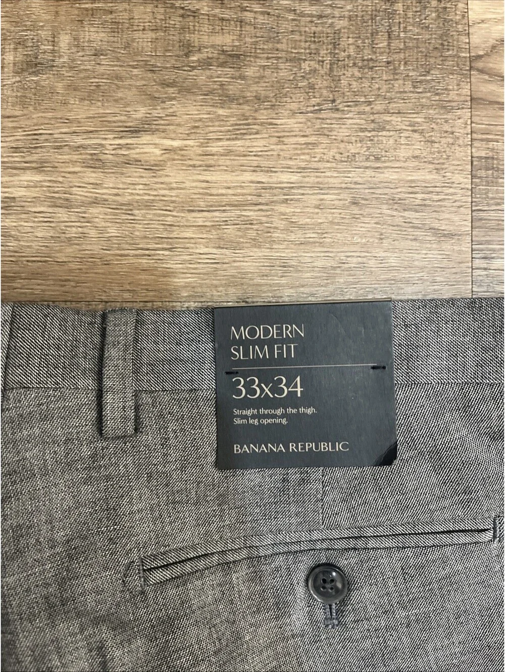 Banana Republic Tailored Fit Slacks Dress Pants Men's 33x34 Gray NWT $99MSRP